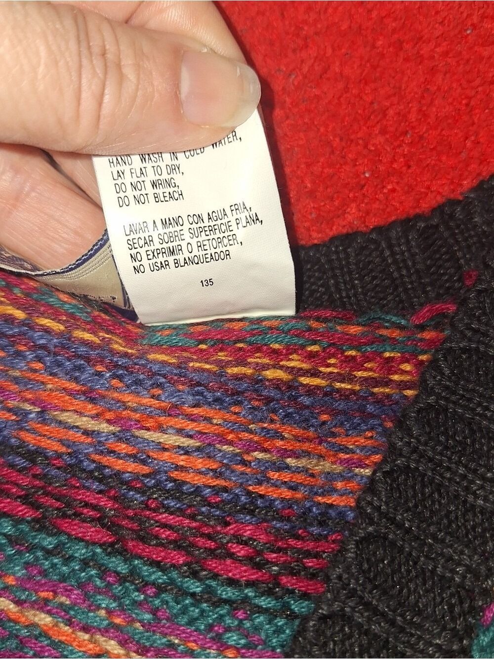 Vintage Sweater Vest Multi-Color Fair Isle Knit Erika Classics Medium - Picture 6 of 7